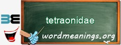 WordMeaning blackboard for tetraonidae